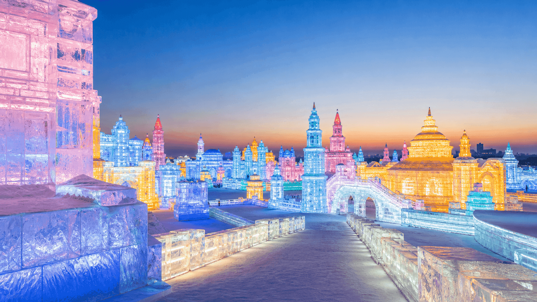 Harbin Ice & Snow Festival: Sculptures, Dog Sledding & Hot Springs