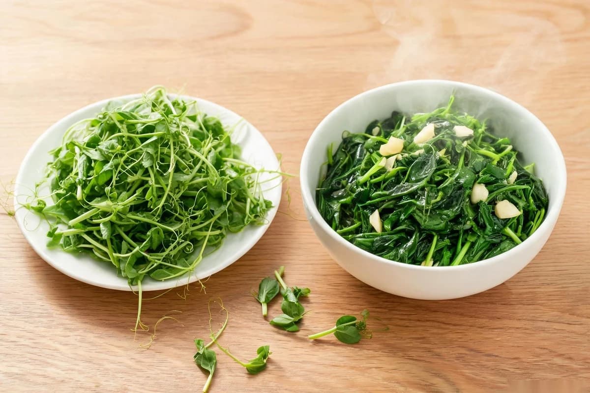 spring pea shoots