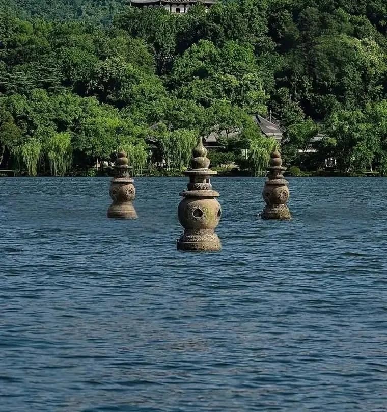 Three Pools Mirroring the Moon