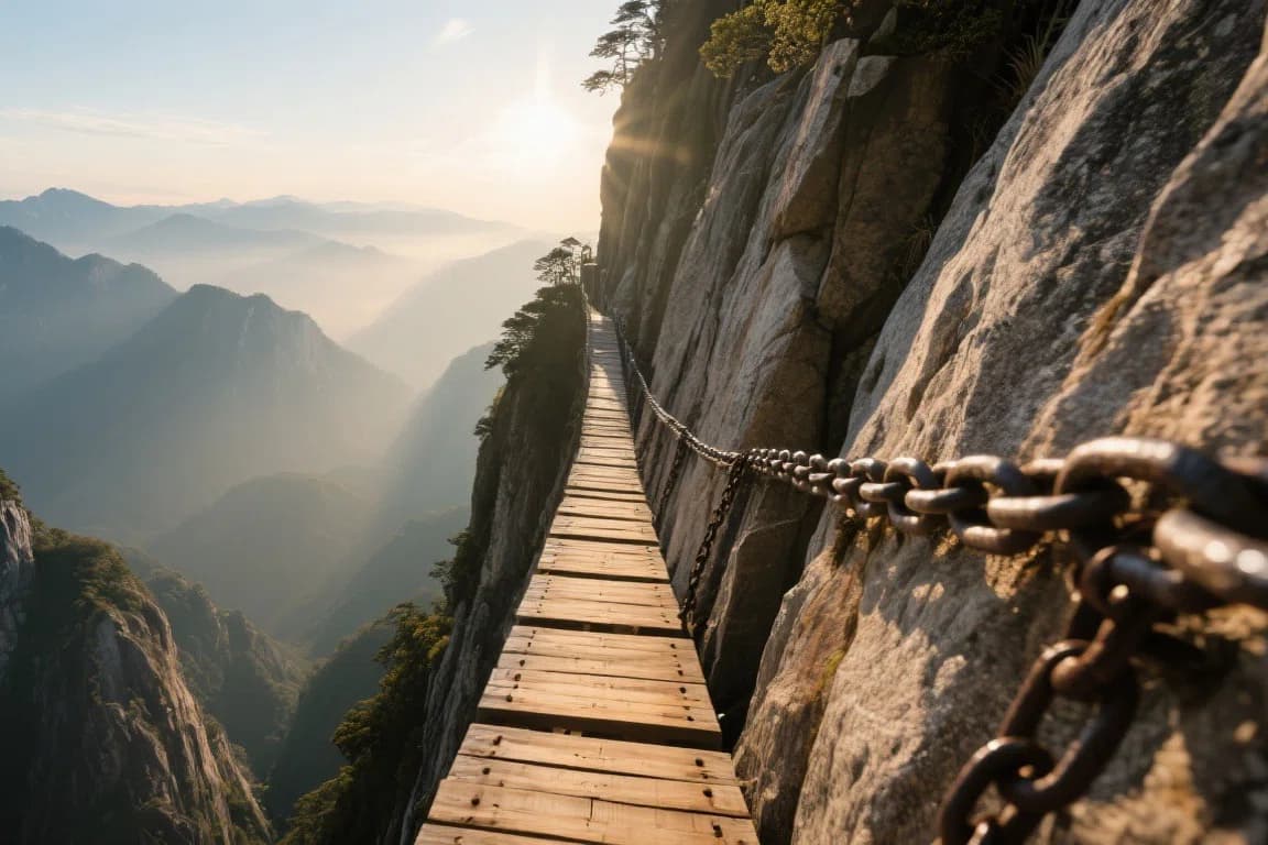 Mount Hua Plank Walk in the Air