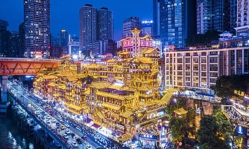 Hongyadong Stilt House (Night View)