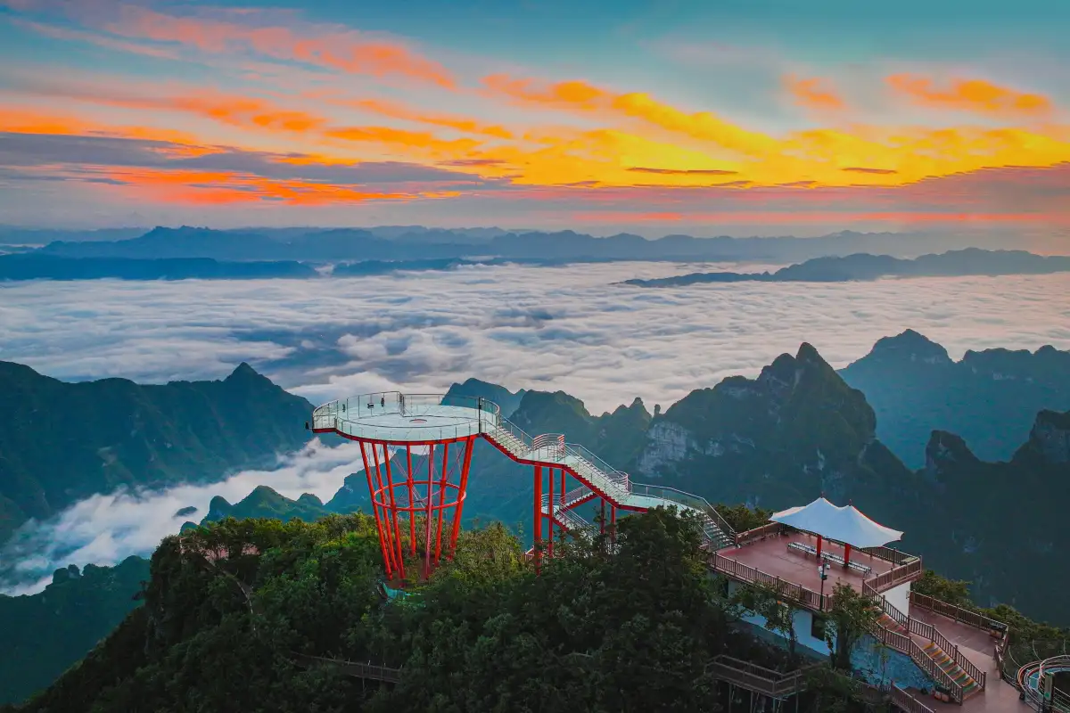 1-Day Zhangjiajie: Qixing Mountain Cableway, Sky Eye & Glass Walkway