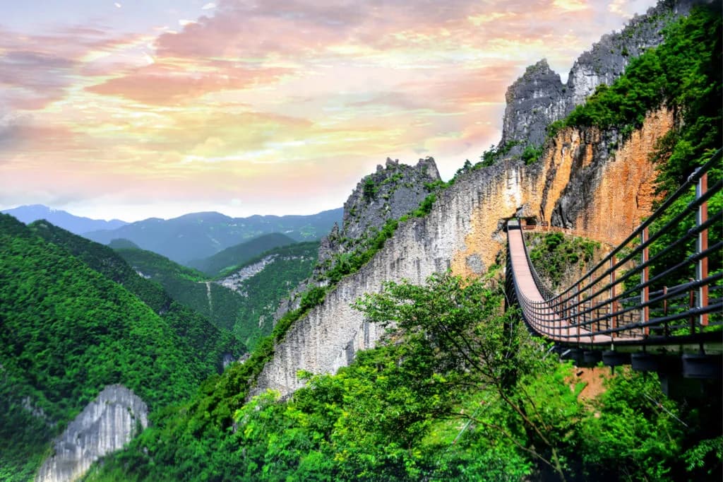 2-Day Chongqing: 816 Complex, Wuling Rift Valley & Wulong Karst Tour