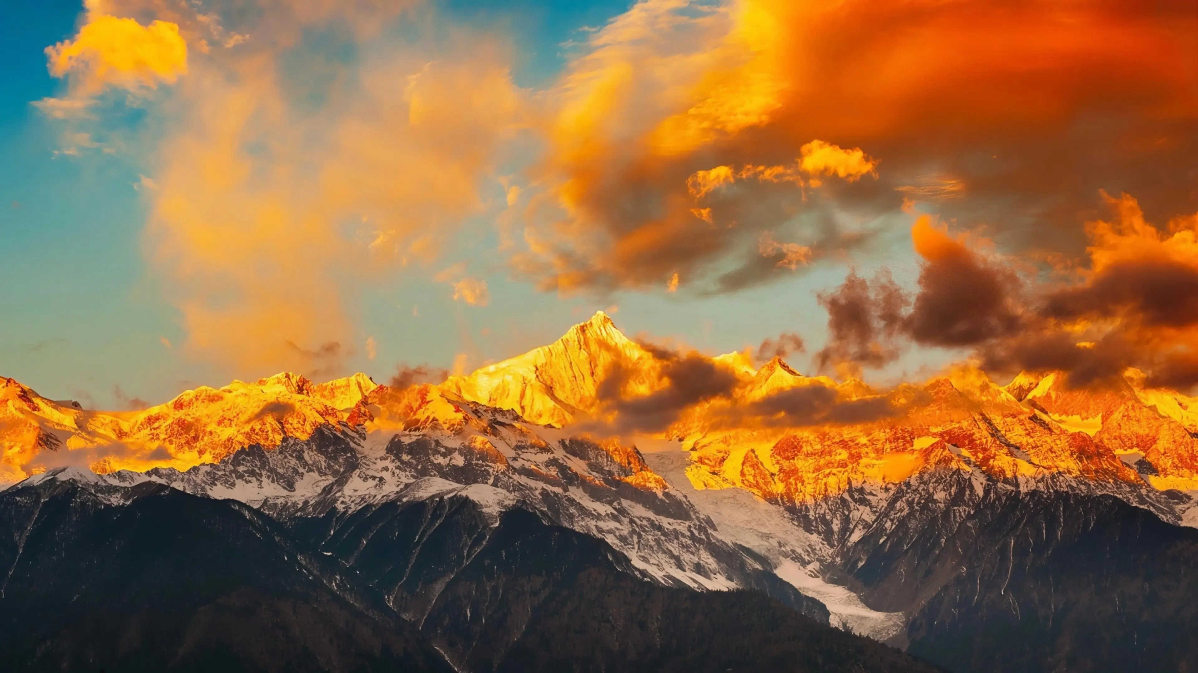 Golden Sunrise over Meili Snow Mountain